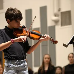 Les élèves de l'école de musique À la portée des sons